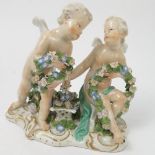 A Continental porcelain figure group,