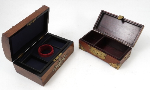 A 19th century walnut jewellery box, - Image 3 of 4