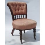 A walnut salon chair,