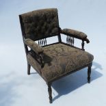 A rosewood gallery sided nursing chair