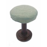 A piano stool, with telescopic circular seat,