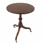 A 19th century mahogany circular occasional table,
