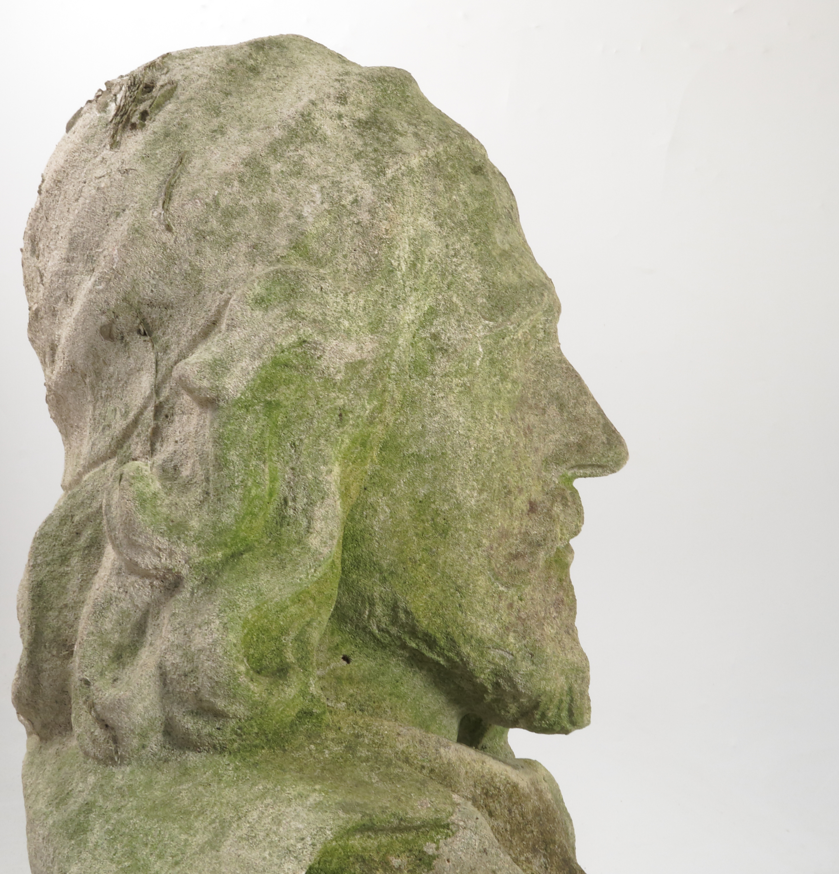 An 18th century Portland Stone bust, probably of Inigo Jones, - Image 14 of 18