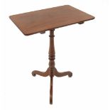 A 19th century mahogany occasional table, with rectangular top,