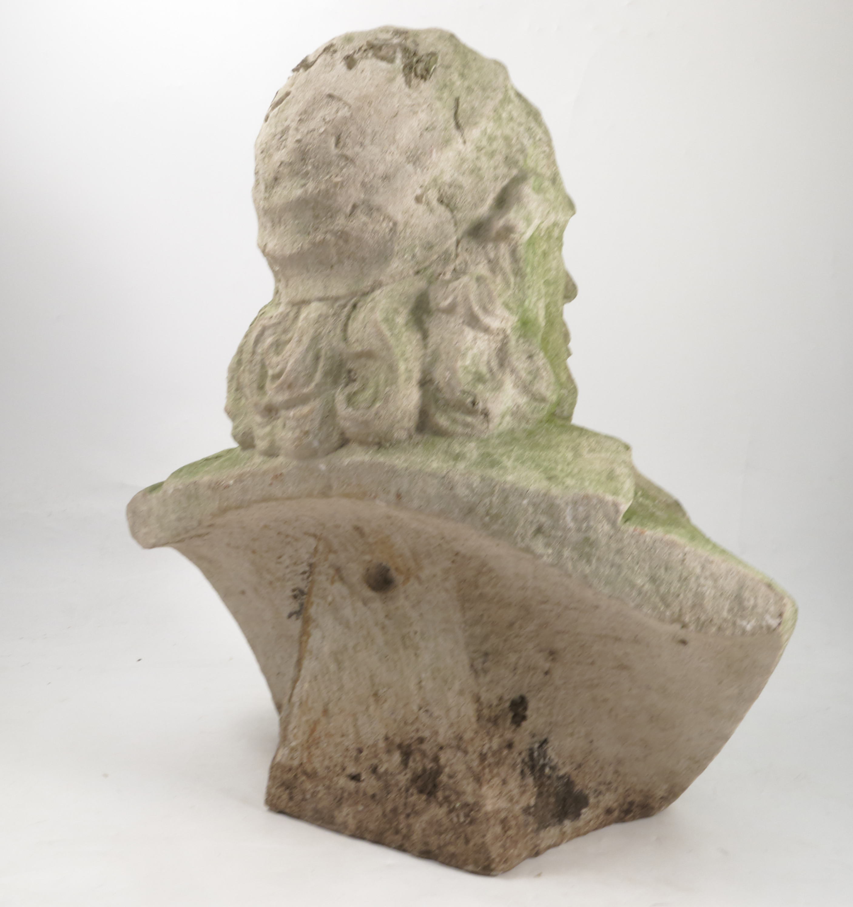 An 18th century Portland Stone bust, probably of Inigo Jones, - Image 8 of 18