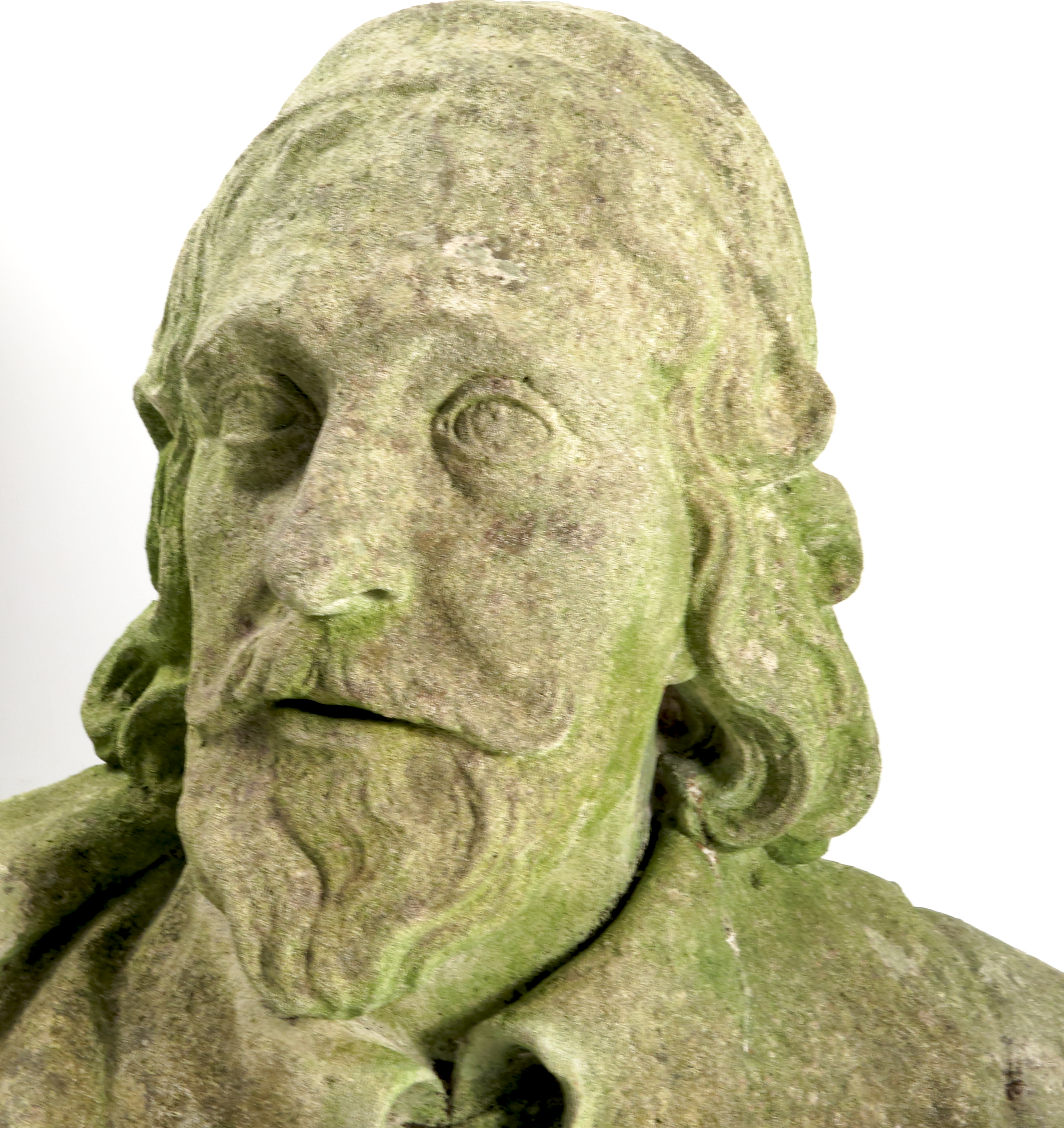 An 18th century Portland Stone bust, probably of Inigo Jones, - Image 6 of 18