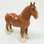 A Beswick model, of a chestnut shire horse, height 8.