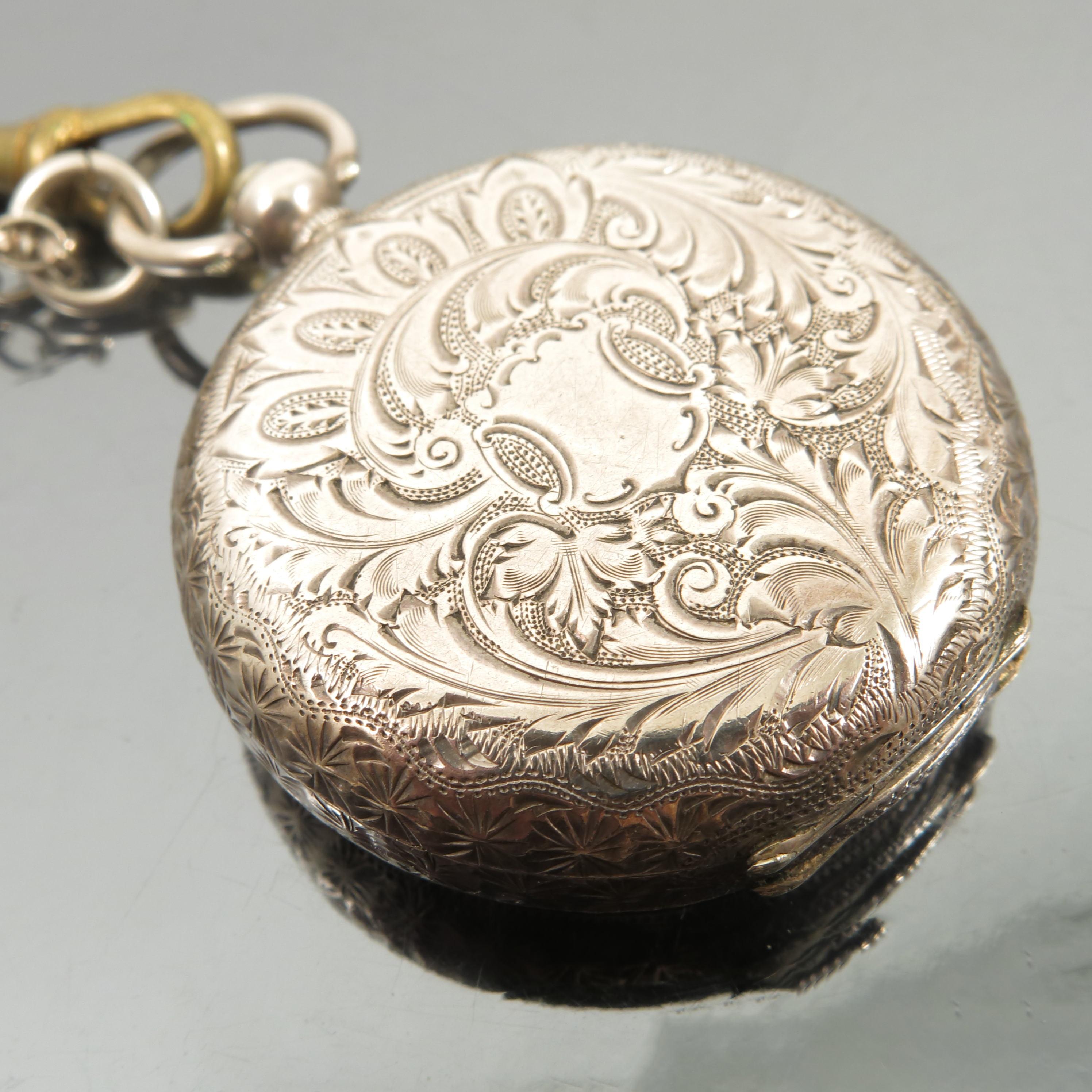 A continental silver fob watch, stamped '935', - Image 3 of 5