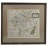 An Antique hand coloured map of Wigorniensis (Worcestershire), 11.