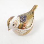 A Royal Crown Derby paperweight, Collectors Guild Firecrest, with gold stopper,