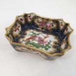 A Samson of Paris porcelain dish, of square form and shaped corners,