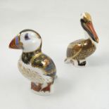 A Royal Crown Derby paperweight, Brown Pelican, gold stopper, date circa 1998,