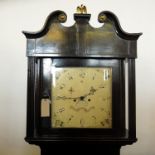 An oak longcase clock, with square dial, inscribed Robert Williams,