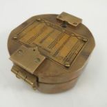 A Stanley London brass cased compass,