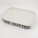 A Parnall The Shopkeepers Shop Pure Butter dish, of rectangular form with well, 11.5ins x 15.