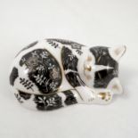 A Royal Crown Derby paperweight, Collectors Guild Misty, with gold stopper,