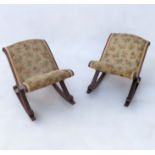 A pair of footstools,