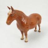 A Beswick model, of a chestnut shire horse Ch.Masse Dainty, height 8.