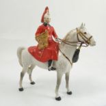 A Beswick model, of a mounted Life Guard on grey horse, height 9.