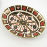 A Royal Crown Derby oval bowl, decorated in old Imari 1128, dated 1999,