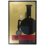 A 1975 London Transport Collection poster, Eckersley, depicting a train in abstract form,