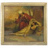 A 19th Century Treacle print, Astarte and Zadig, figures in landscape 17.5ins x 19.