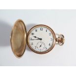 An Elgin Natl Watch Co. Open Dial Pocket Watch in gold plated case, the movement signed B.W. Raymond