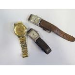 An Omega Automatic Gent's Wristwatch, J.W. Benson silver cased wristwatch and one other _ all non-