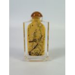 A Chinese Glass Scent Bottle, 8cm high