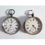 Two Silver Cased Pocket Watches, one dial signed H. Samuel _ both A/F