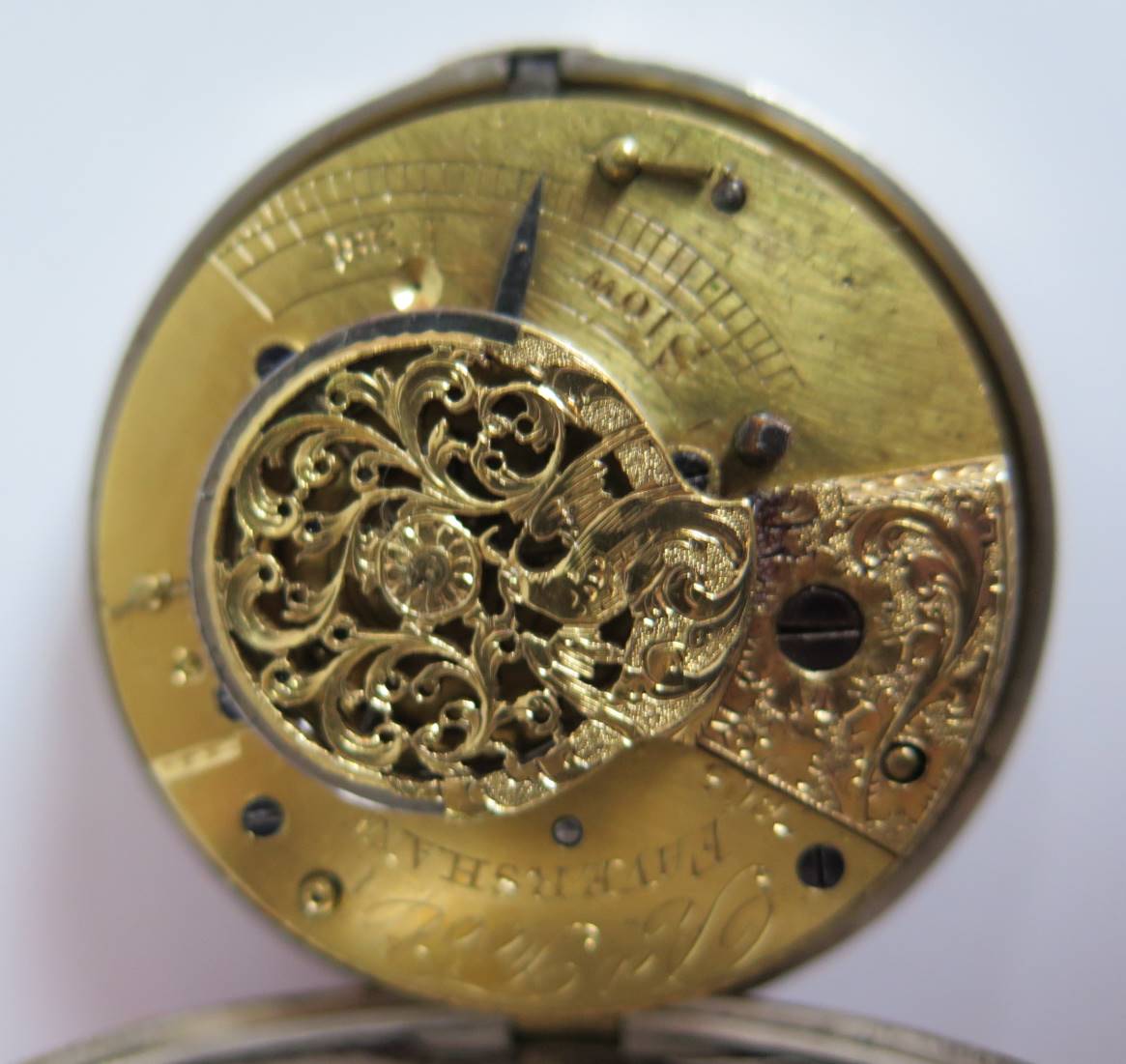 A Rd. Foot - Faversham Night & Day Silver Pair Cased Pocket Watch with chain driven fusee verge - Image 2 of 4