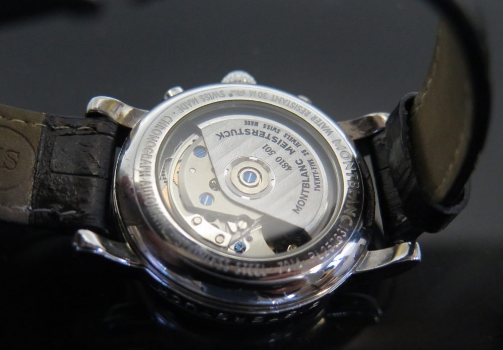 A Montblanc Meisterstück 4810 Gent's Automatic Chronograph Wristwatch with original strap _running - Image 2 of 2