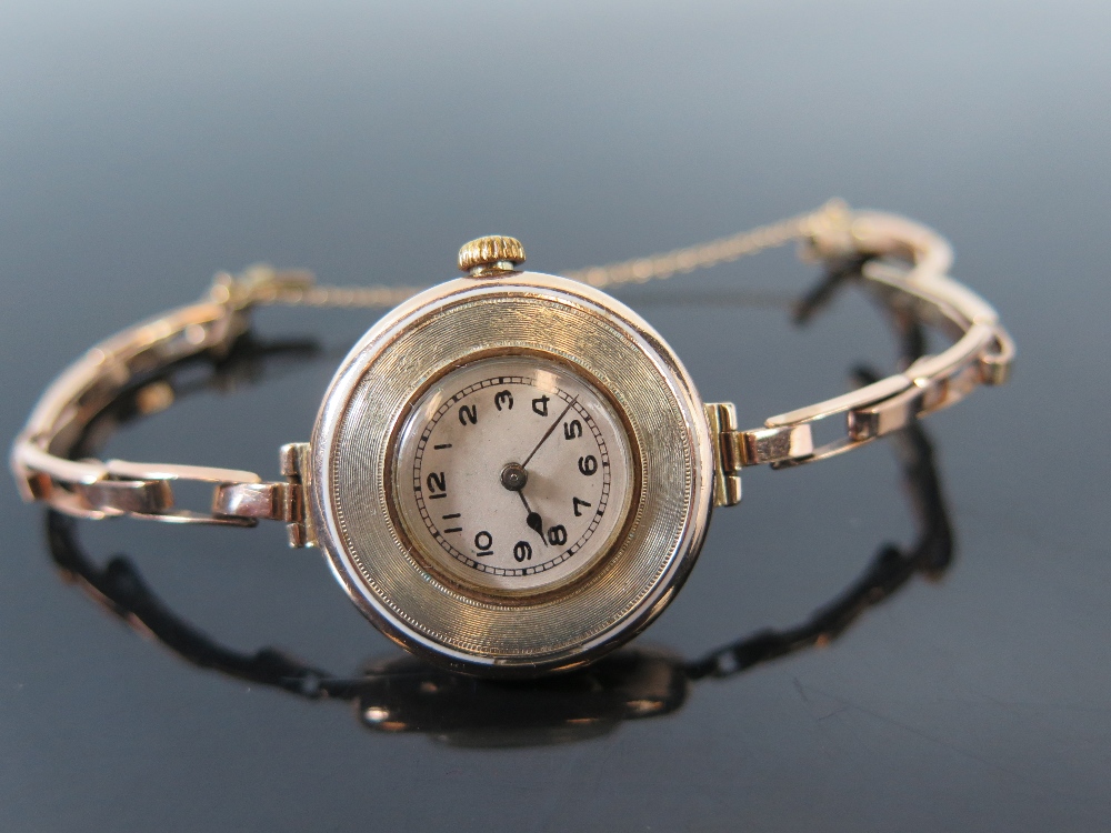 A Rolex 9ct Gold Lady's Wristwatch, 22.2g inc., running