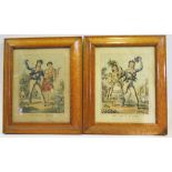 A Set of Two Early 19th Century Humorous Sailor's Tinted Engravings published by J.L. Marks and in