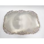 An Edward VIII Silver Shallow Rectangular Dish with moulded and pierced acorn and foliate border,