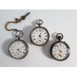 Two Silver Cased Pocket Watches and one other _ all A/F