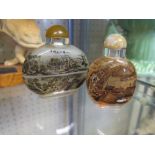 TWO CHINESE SNUFF BOTTLES