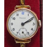 A Pinnacle 9ct Gold Lady's Wristwatch with bold bracelet, London 1939, running and boxed