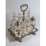 A William IV Silver Eight Bottle Cruet, London 1836, probably Charles Gordon