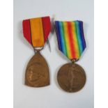 A French Allied Victory Medal and Medaille Commemorative 1914-18 Medal