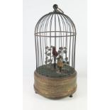 A Twin Bird Singing Automated Bird Cage, 28cm