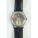 An Omega Gent's Mirror Dial Wristwatch, c. 1950's, running