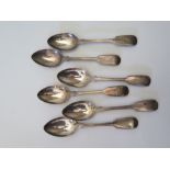 A Set of Six Georgian Silver Tea Spoons, London 1795, 133g