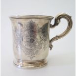 A Victorian Silver Christening Mug, London 1886, Samuel Smily Goldsmith's Alliance, 9cm, 150g