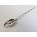 An Eighteenth Century Mote Spoon, I.H and initialled AP, 14.5cm