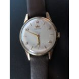 A Marvin Gent's Gold Cased Wristwatch, needs attention