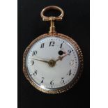 A Le Roy a Paris 178418ct Gold Cased Open Dial Pocket Watch with chain driven fusee movement, 22mm