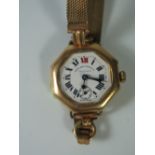 A West End Watch Company Wristwatch in gold plated case