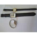 9ct GOLD CASED LADY'S WRISTWATCH AND OTHERS