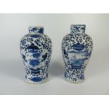 PAIR OF CHINESE BLUE AND WHITE VASES